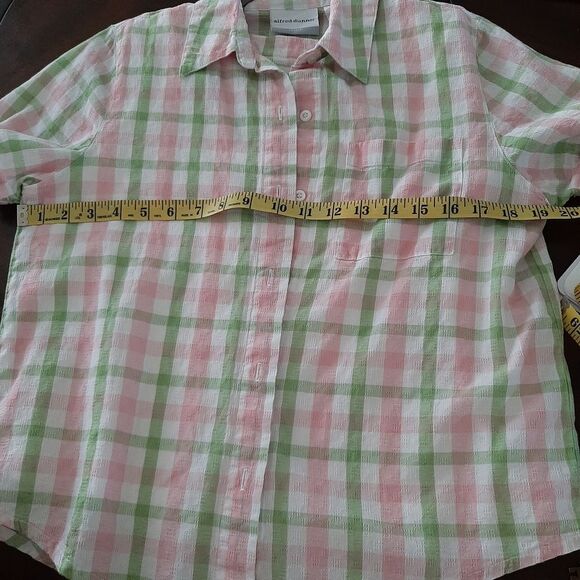 Alfred Dunner Checkers Button Down Shirt size 10P - Picture 5 of 7